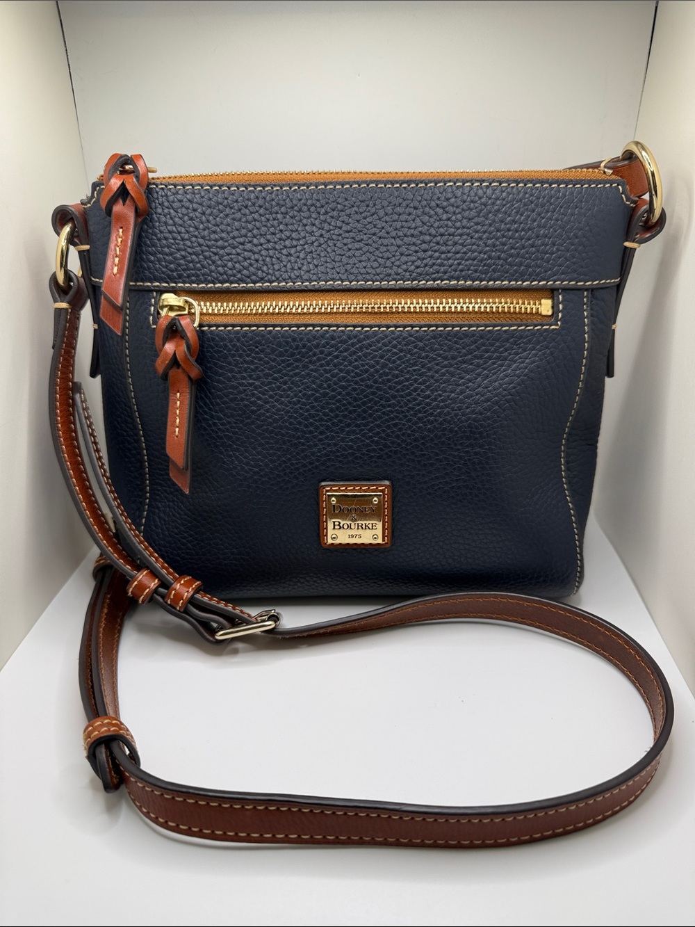 Dooney & Bourke Blue Pebble Grain Allison Crossbody